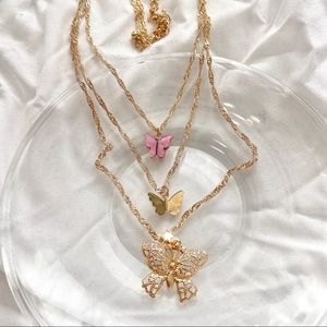 NEW IN! butterfly charm layered necklace (buy 1 get two free!!!)